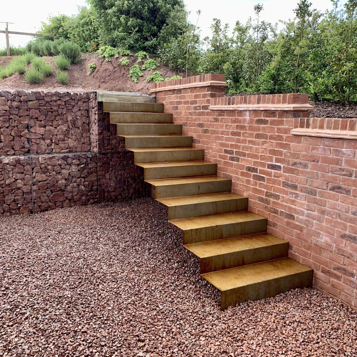 Corten Floating Garden Staircase