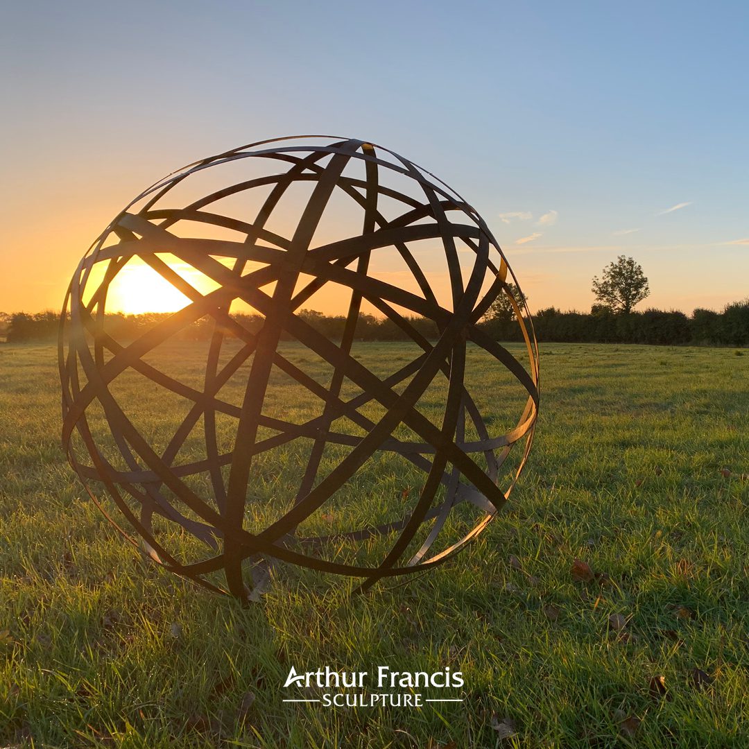 Loddington Lattice Sphere - Arthur Francis Sculpture