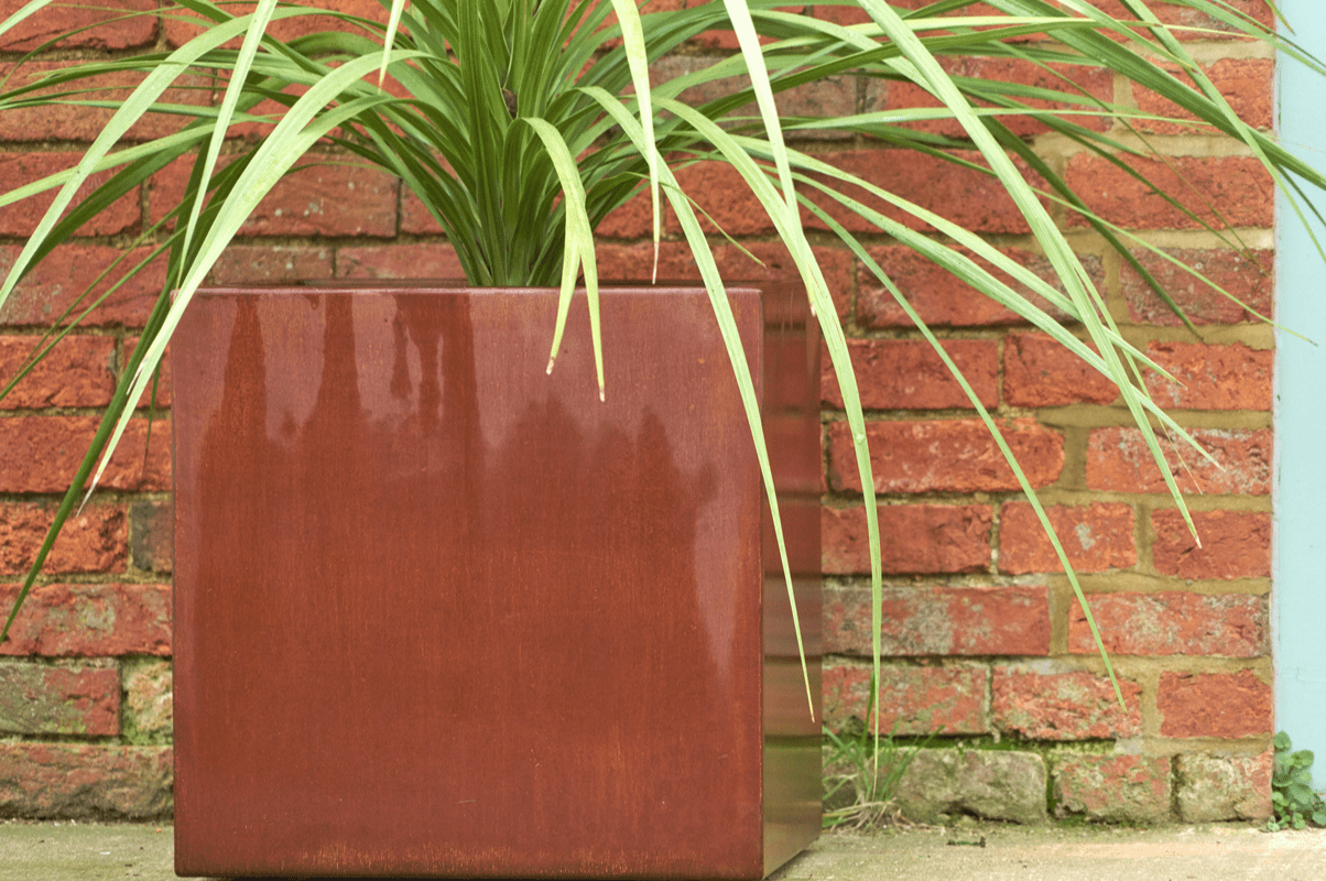 Rockingham Cube Planter - Arthur Francis Sculpture