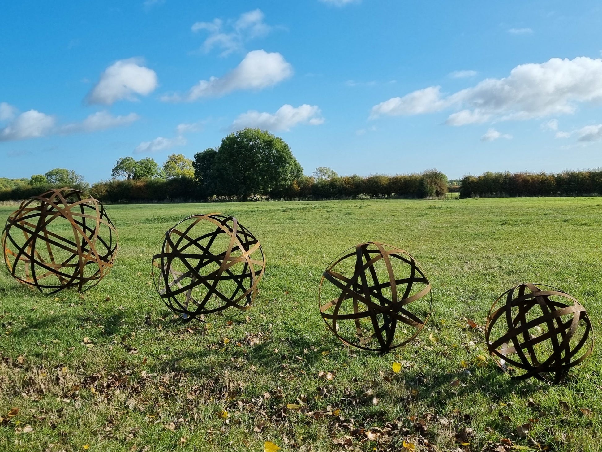 Loddington Lattice Sphere - Arthur Francis Sculpture