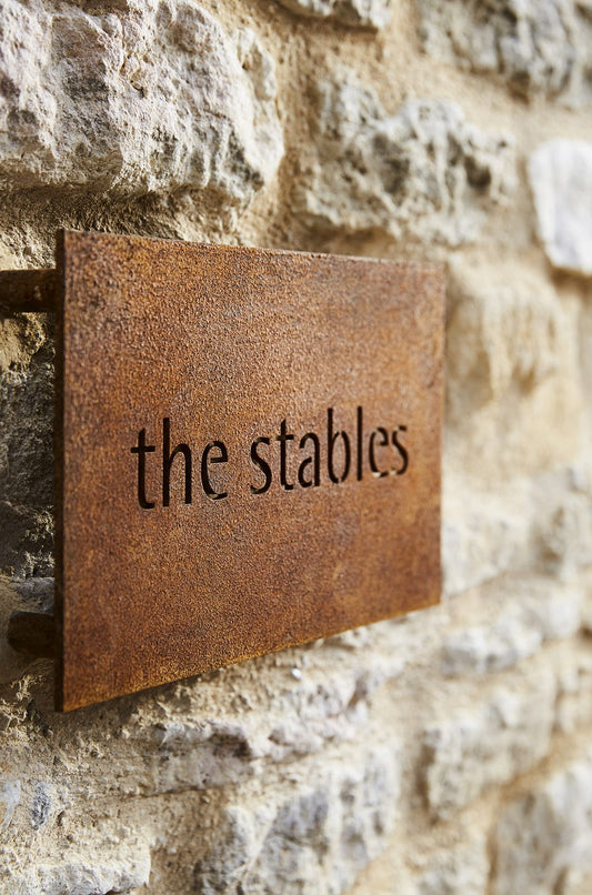 Custom Corten Steel Signage for Home or Business - Arthur Francis Sculpture