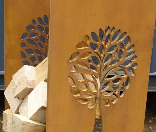 Oakham Log Stand - Arthur Francis Sculpture