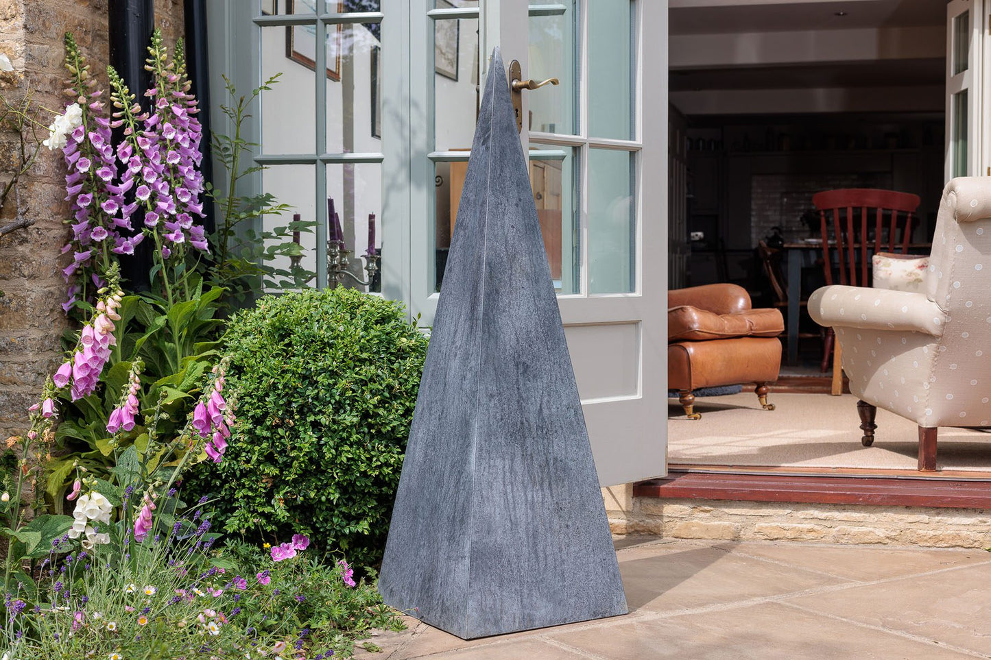 Galvanised Medbourne Obelisk Sculpture - Arthur Francis Sculpture