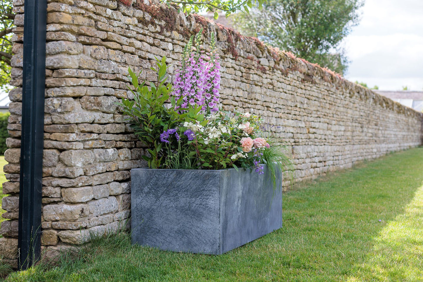 Galvanised Rockingham Trough Planter - Arthur Francis Sculpture