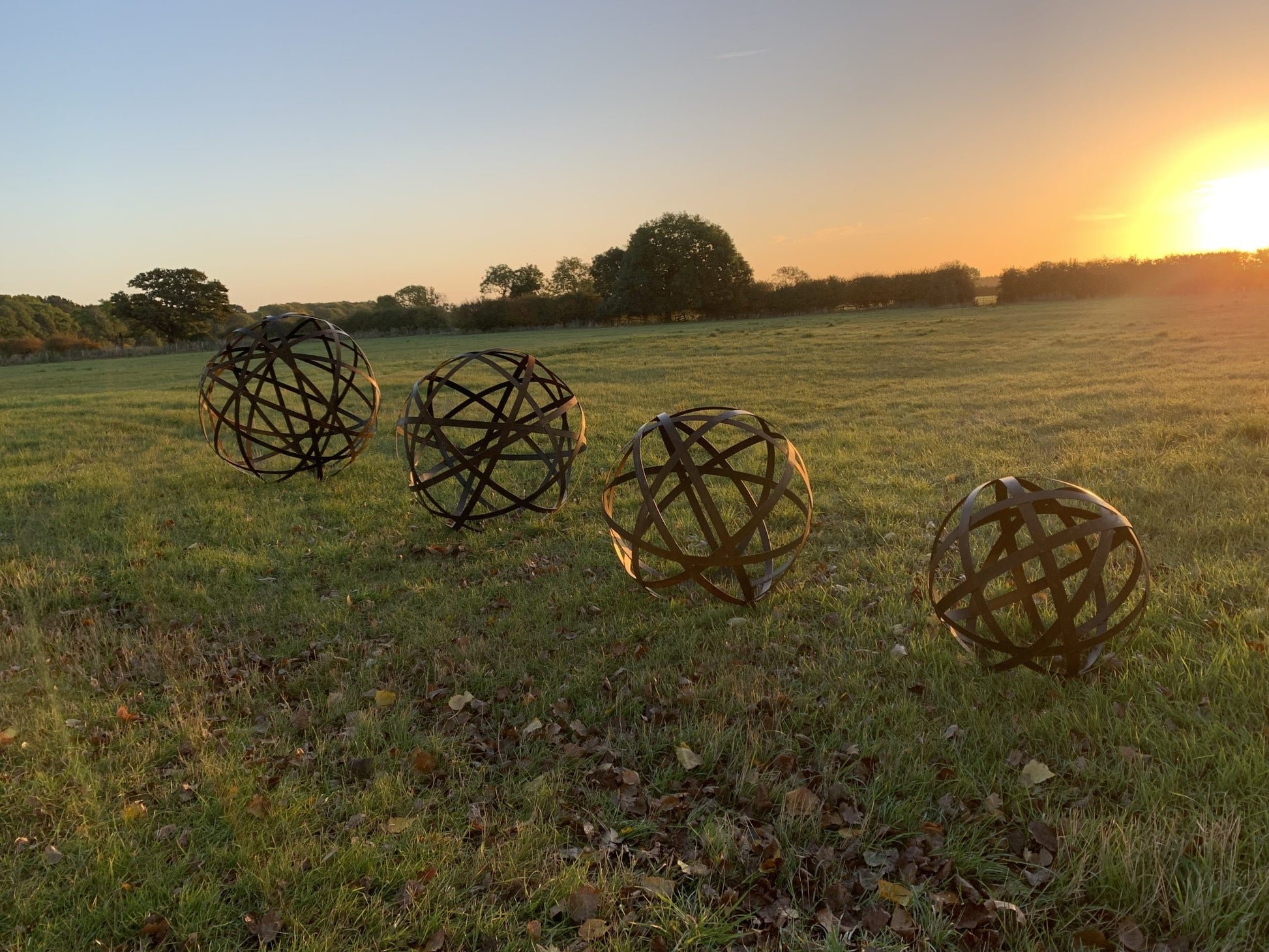 Loddington Lattice Sphere - Arthur Francis Sculpture