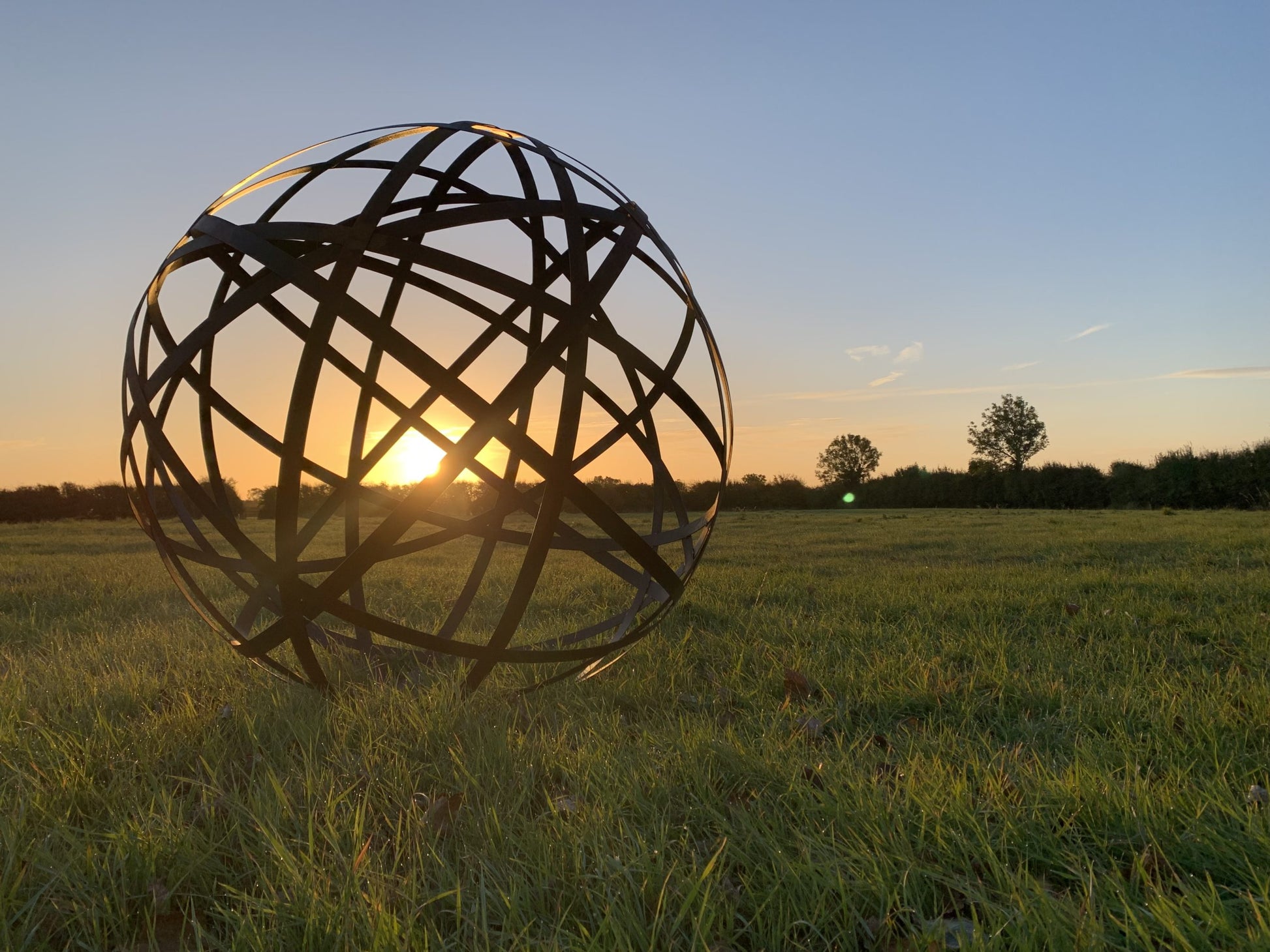 Loddington Lattice Sphere - Arthur Francis Sculpture