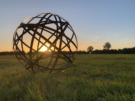 Loddington Lattice Sphere - Arthur Francis Sculpture