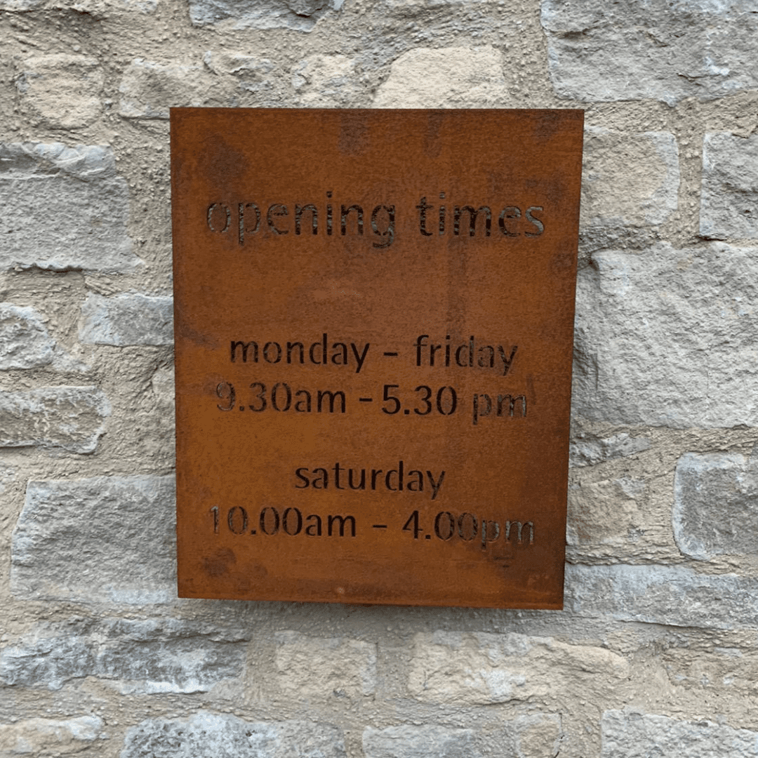 Custom Corten Steel Signage for Home or Business - Arthur Francis Sculpture