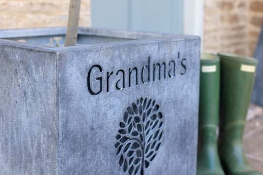 Personalised Rockingham Cube Planter - Arthur Francis Sculpture