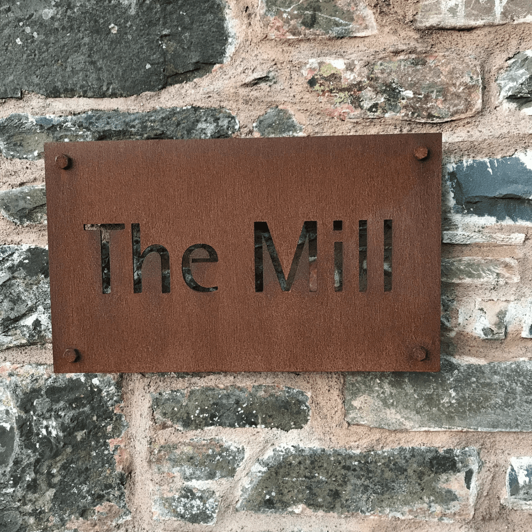 Custom Corten Steel Signage for Home or Business - Arthur Francis Sculpture