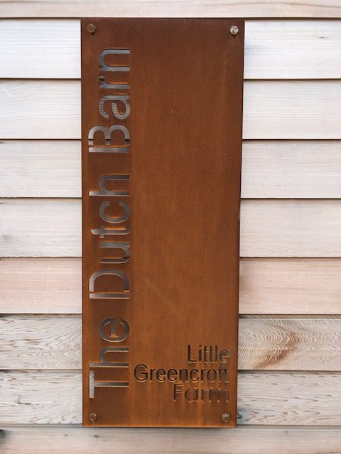 Custom Corten Steel Signage for Home or Business - Arthur Francis Sculpture