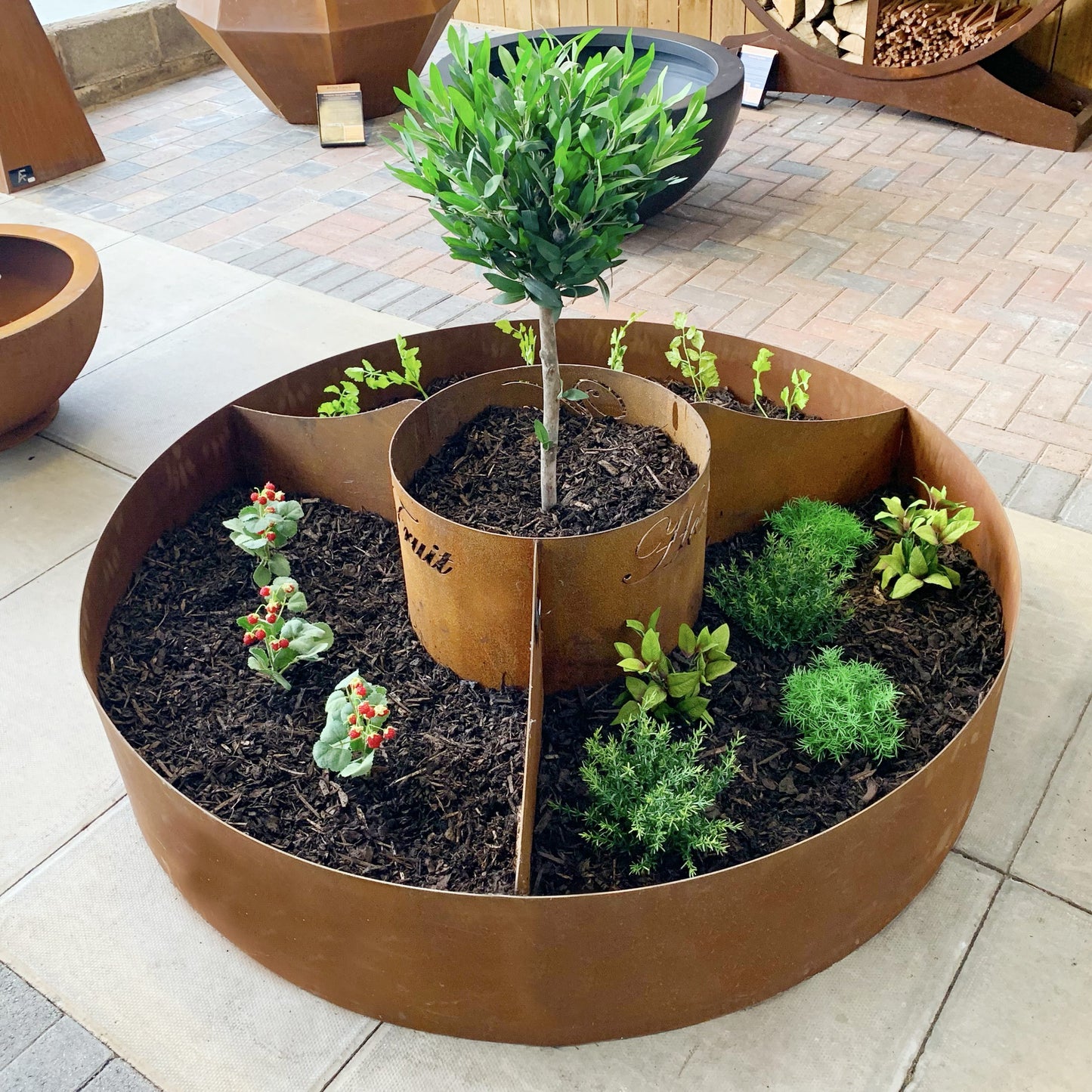 Circle of Life Corten Vegetable Planter - Arthur Francis Sculpture