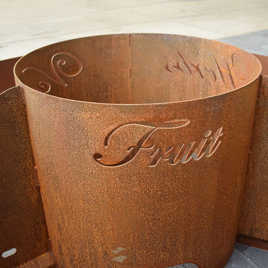 Circle of Life Corten Vegetable Planter - Arthur Francis Sculpture