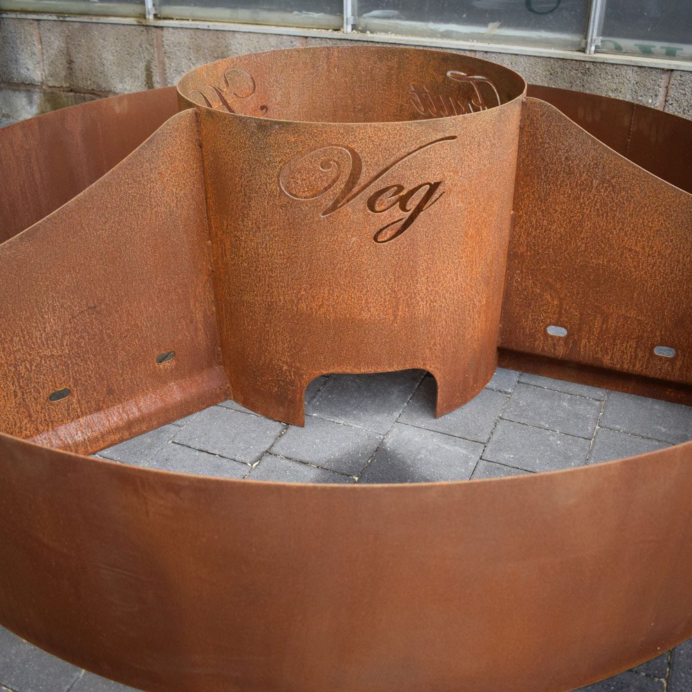 Circle of Life Corten Vegetable Planter - Arthur Francis Sculpture