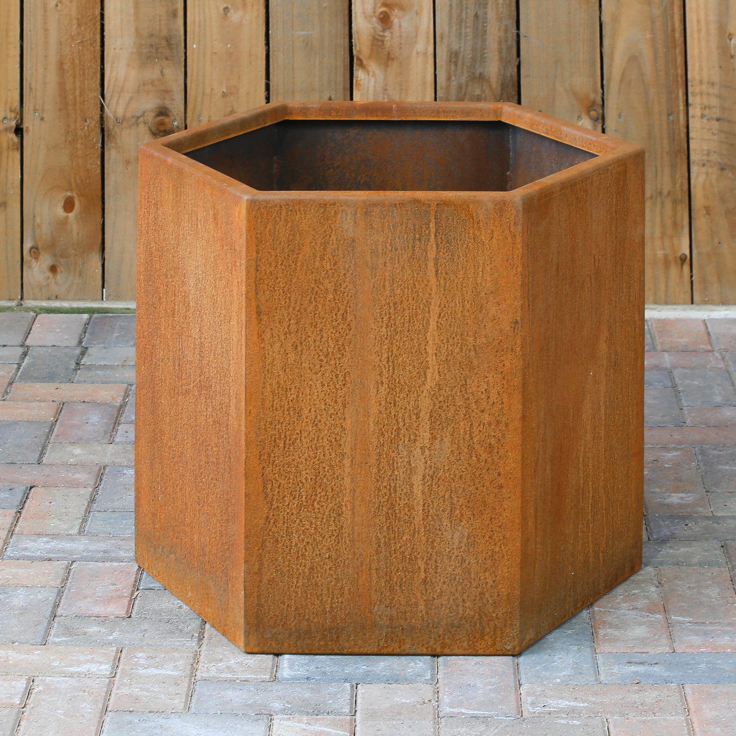 Hallaton Hexagonal Steel Planter - Arthur Francis Sculpture
