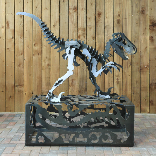 Velociraptor Sculpture - Arthur Francis Sculpture