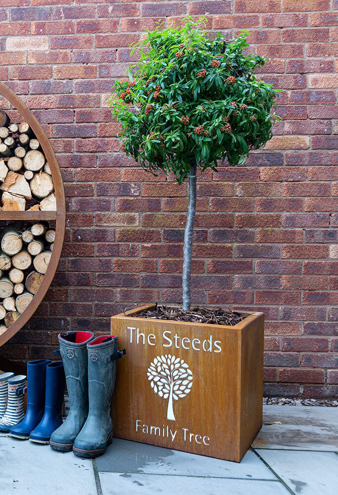 Personalised Rockingham Cube Planter - Arthur Francis Sculpture