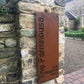 Custom Corten Steel Signage for Home or Business - Arthur Francis Sculpture