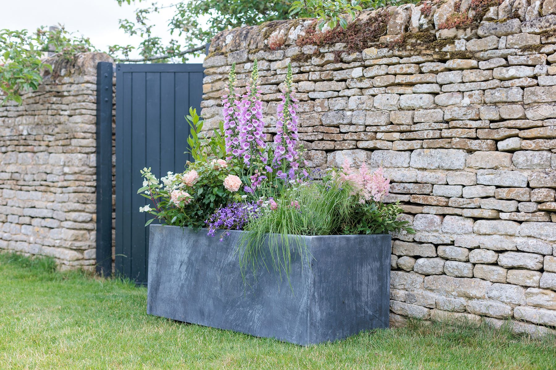 Galvanised Rockingham Trough Planter - Arthur Francis Sculpture