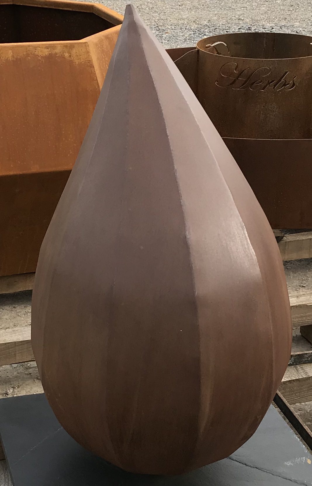 Corten Steel Teardrop Sculpture - Arthur Francis Sculpture
