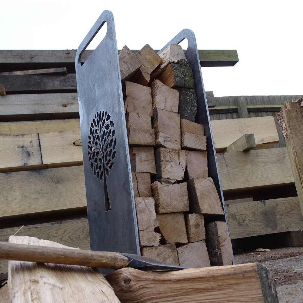 Oakham Log Stand - Arthur Francis Sculpture